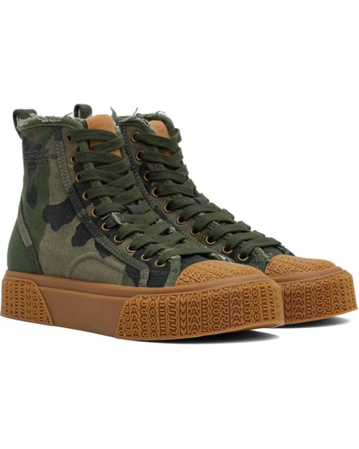 Marc Jacobs カーキ The Camo Jacquard ハイカットスニーカー Black