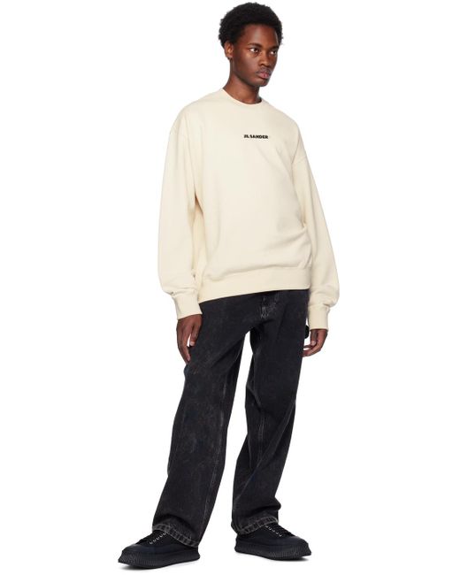 Jil Sander Natural Off-white Printed Sweatshirt for men