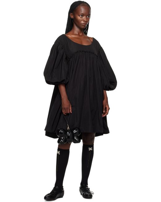 Simone Rocha Black Gathered Minidress