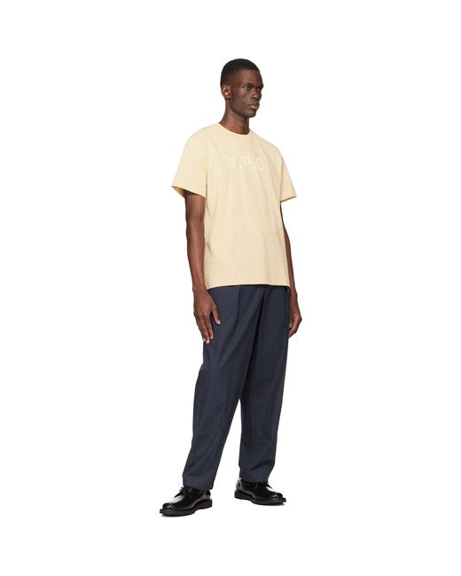 A.P.C. Blue Standard Grand 'Vpc' T-Shirt for men