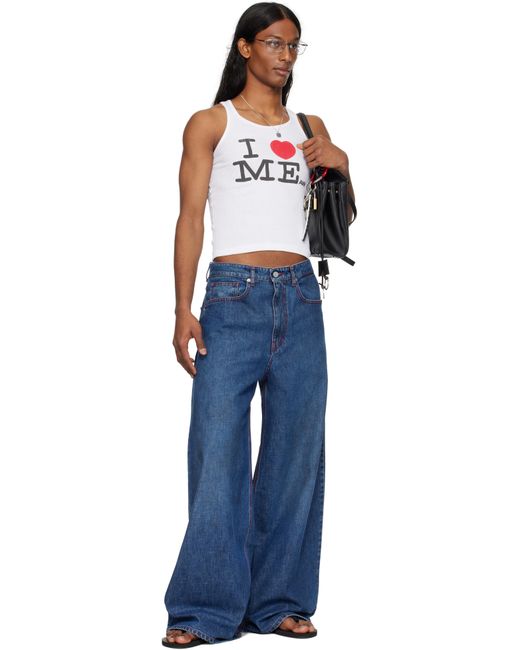 Ashley Williams Blue 'I Heart Me' Tank Top for men