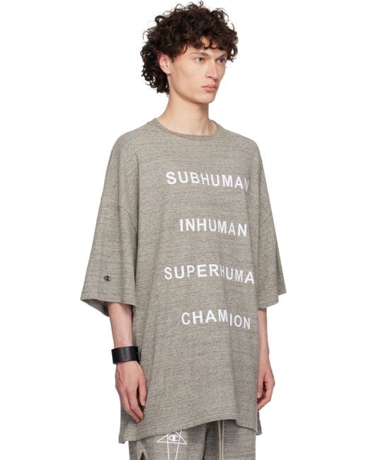 Rick Owens Multicolor Champion Edition Tommy T-Shirt for men