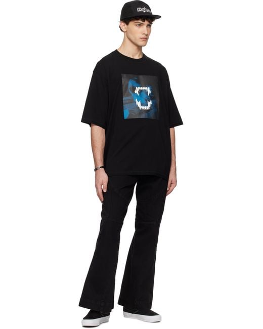 メンズ Undercover ブラック グラフィックTシャツ Black