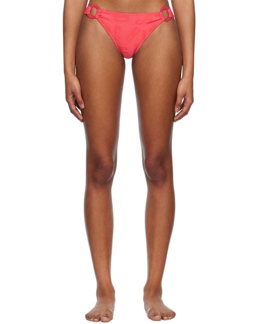 Moschino Orange O-Ring Bikini Swimsuit