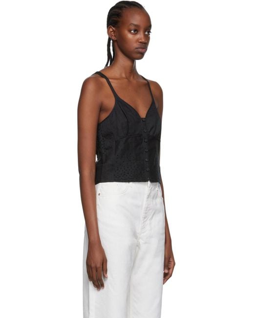 Rag & Bone Black Ramie Tank Top
