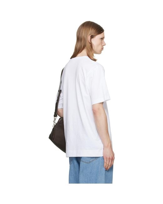 Dries Van Noten White Regular Fit Cotton T-Shirt for men