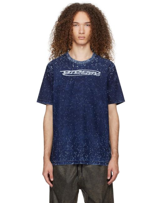 DIESEL Blue T-just-slits-n15 T-shirt for men