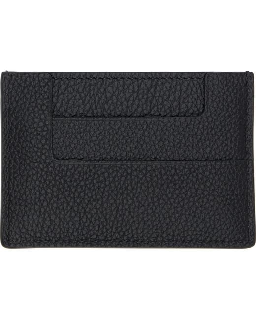 Tom Ford Black Grain Leather Card Holder