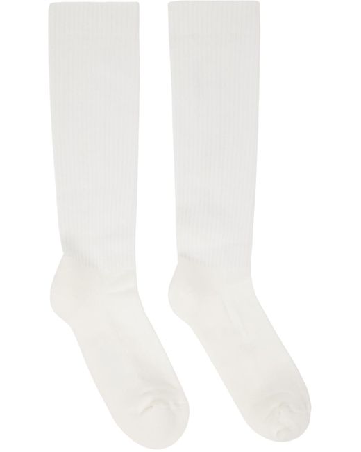 Rick Owens White 'lido' Socks for men