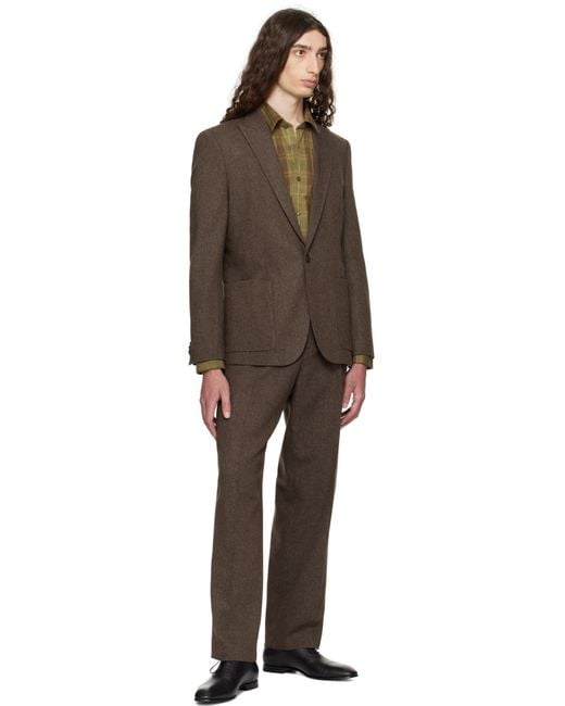 HUGO Black Modern-fit Wool Trousers for men