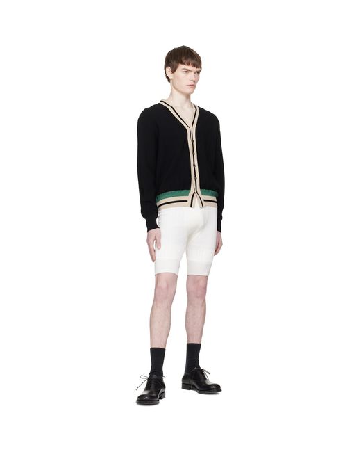 Dries Van Noten Black Block Stripe Cardigan for men
