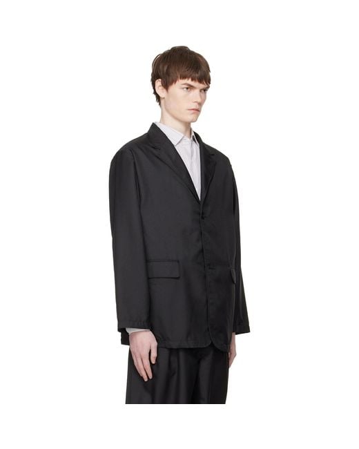 Nanamica Black Polyester Twill Club Blazer for men