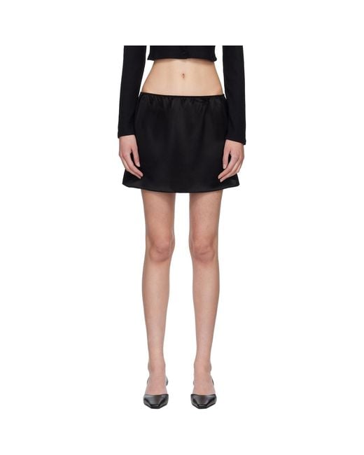 Leset Black Barb Miniskirt