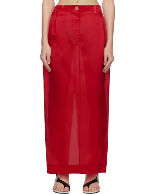 Jupe Longue Lucian Rouge Khaite en coloris Red