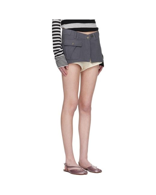 OPEN YY Black Boxer Shorts Camp Mini Skort
