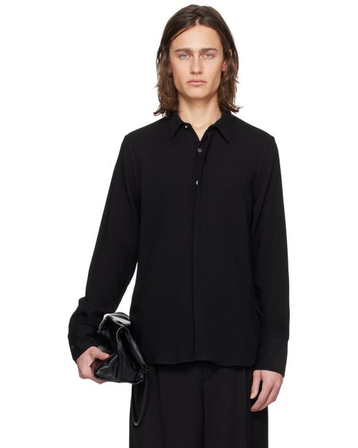 Chemise noire à coupe classique AMI pour homme en coloris Black