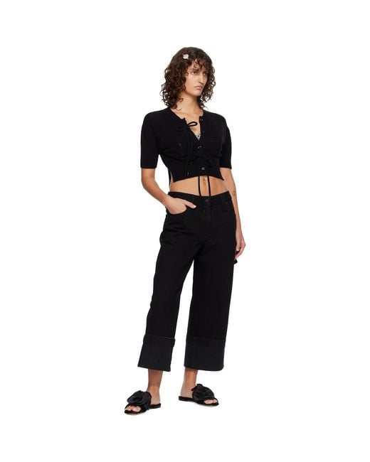 Simone Rocha Black Straight Leg Jeans