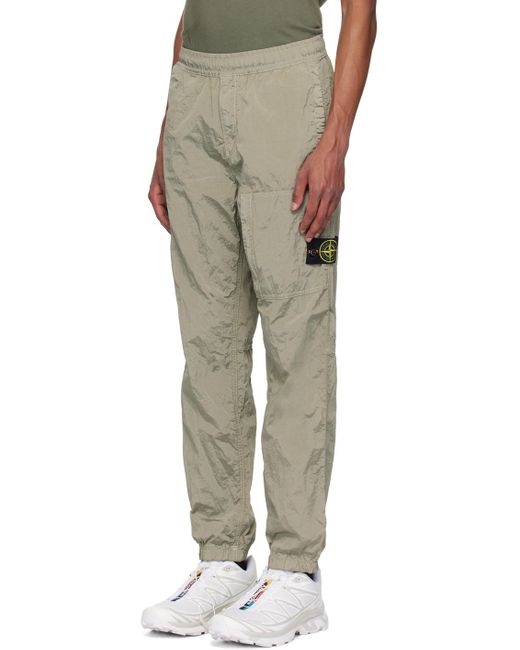 メンズ Stone Island カーキ Nylon Metal スウェットパンツ Natural