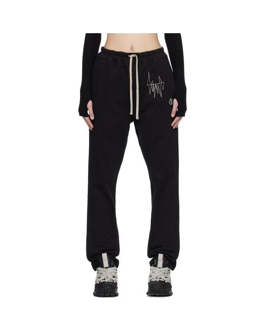 Rick Owens Black Moncler + Jogger Sweatpants