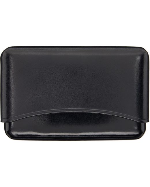 Lemaire Black Molded Card Holder for men