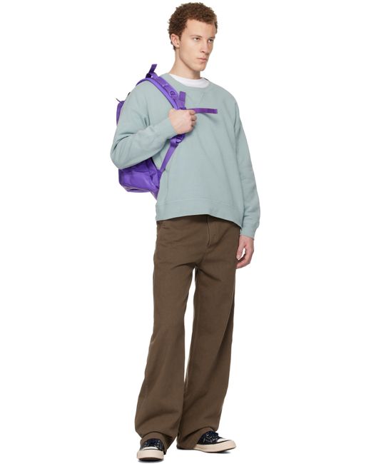Visvim メンズ グレー グリーン Jumbo Sb L/S Dmgd スウェットシャツ