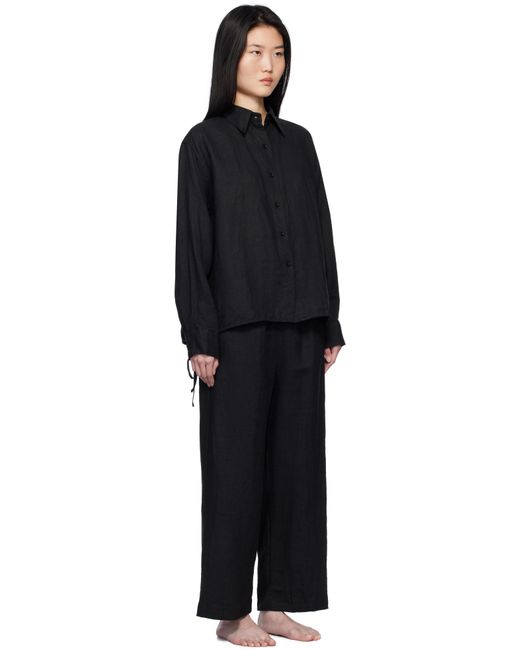 Pyjama Noir À Attaches À Nouer Deiji Studios en coloris Black