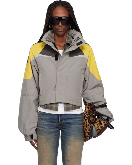 Martine Rose Gray Shrunken Sports Jacket