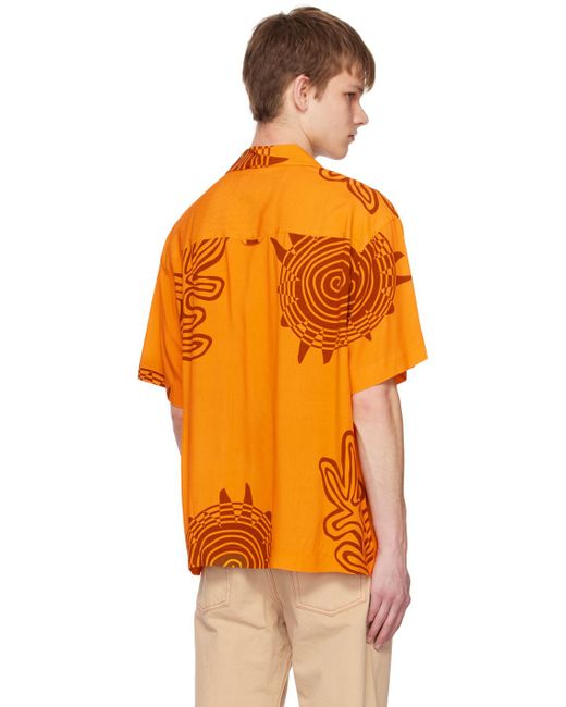 Jacquemus Orange Le Raphia 'la Chemise Jean' Shirt for men