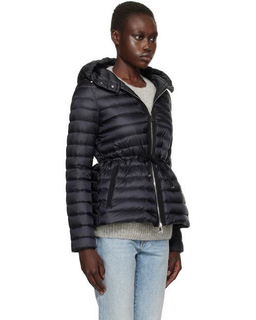 Moncler Quilted Nylon Satin Hooded Down Jacket in Black Lyst UK
