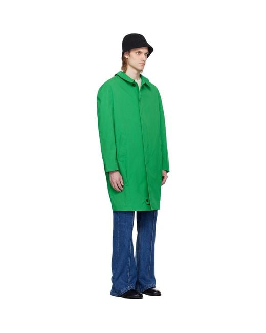 Bally Green Twill Coat for men