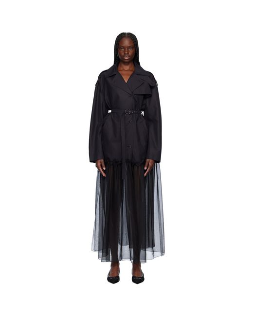 Nensi Dojaka Black Mia Hybrid Trench Coat