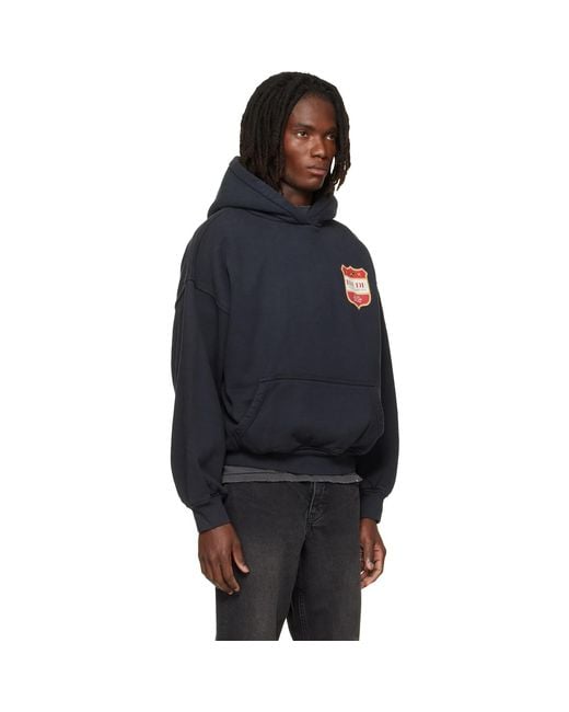 Rhude Blue Filtaro Crest Hoodie for men