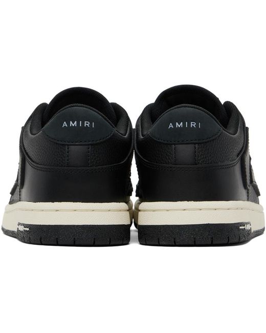 Amiri Black Skel-top Metallic Bouclé And Leather Sneakers for men