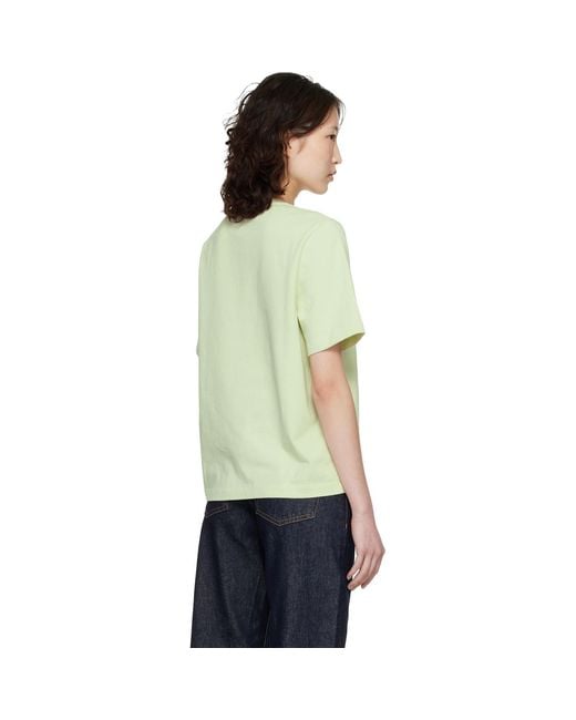 Maison Kitsuné Green 'Maison Kitsune' Handwriting Comfort T-Shirt