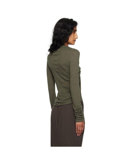 Rick Owens Multicolor Khaki Concordians Allanah Ls T-Shirt