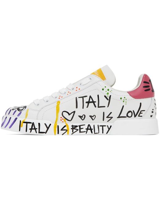 Dolce & Gabbana Black Portofino Low Sneakers