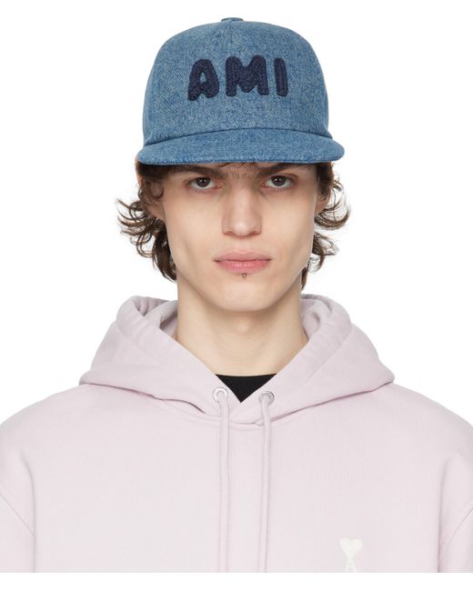 Casquette De Camionneur Bleue En Coton À Appliqués À Logo AMI pour homme en coloris Blue