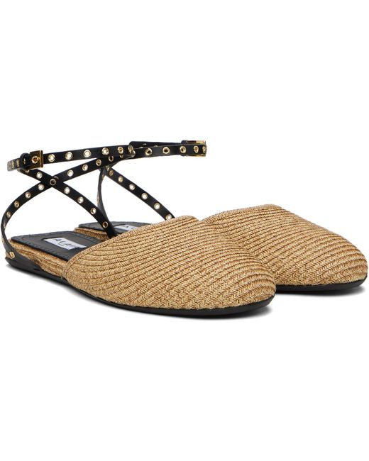Alaïa Brown Raffia Mules