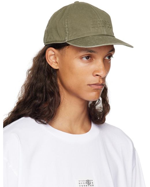 MM6 Maison Margiela カーキ　キャップ メンズ MM6 by Maison Martin Margiela カーキ ベースボール