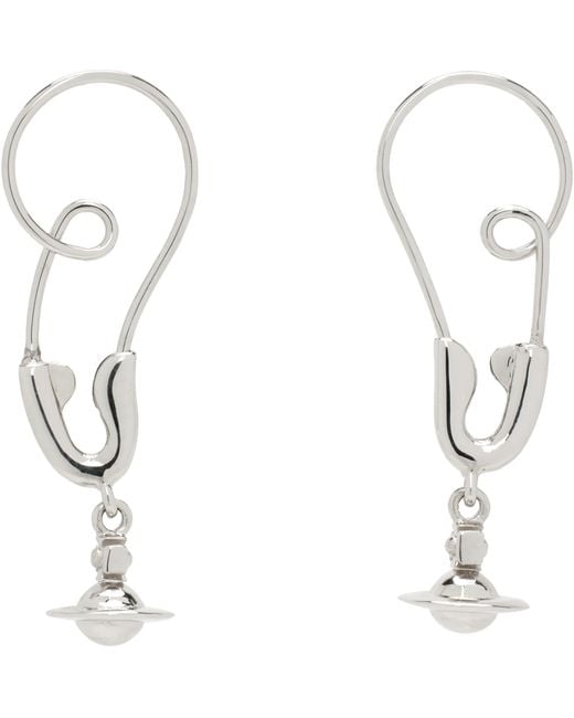 Vivienne Westwood White Maxima Earrings for men