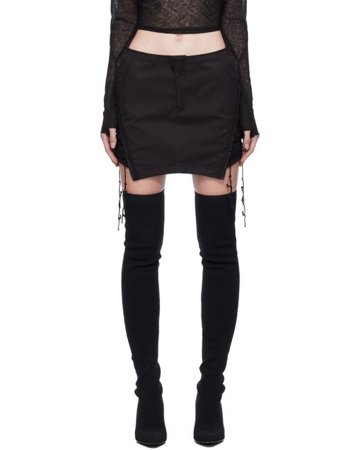 Hyein Seo Black Laced Miniskirt