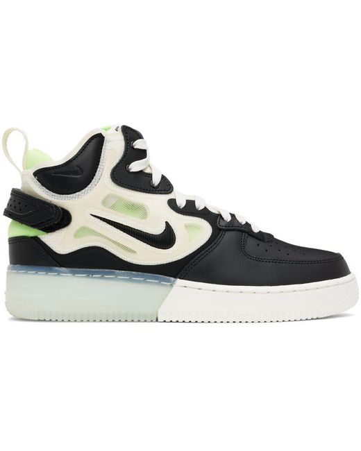 Nike Black Air Force 1 Mid React Sneakers for men