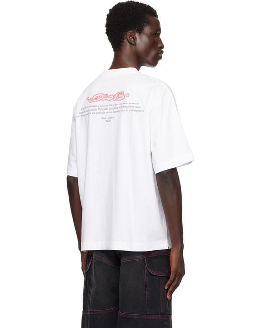 Off-White c/o Virgil Abloh White Script Outline Skate T-Shirt for men