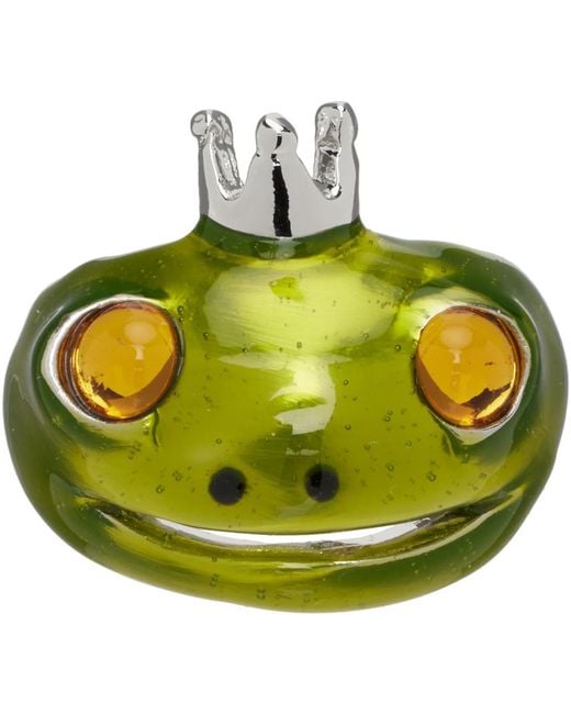 Collina Strada Green Frog Prince Ring for men
