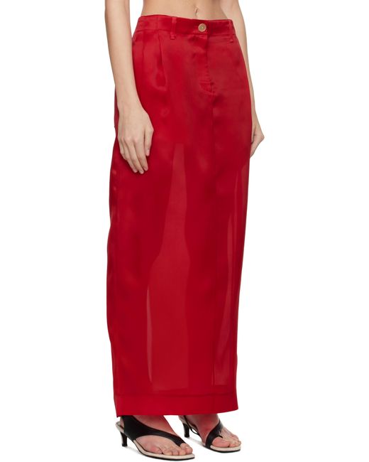 Khaite レッド Lucian マキシスカート Red