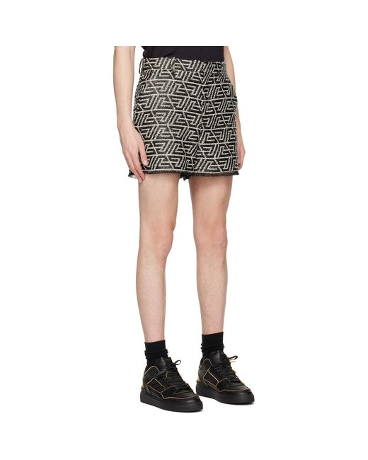 Balmain Black Fringe Shorts for men