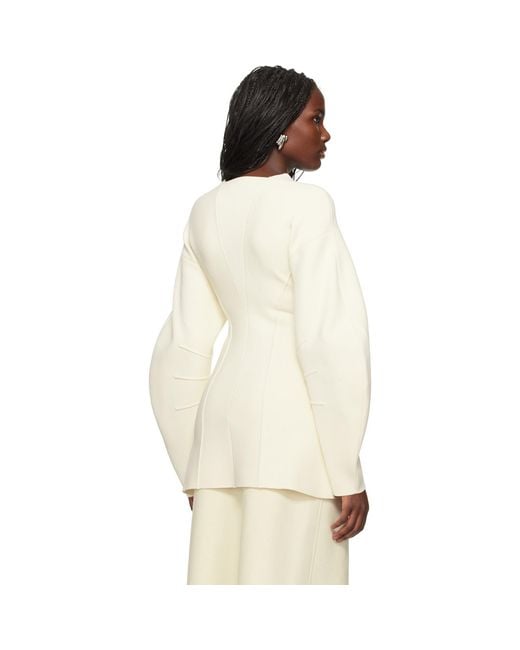 Jil Sander White Off- Long Sleeve Sweater
