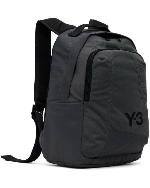 Y-3 Black Gray Classic Backpack for men