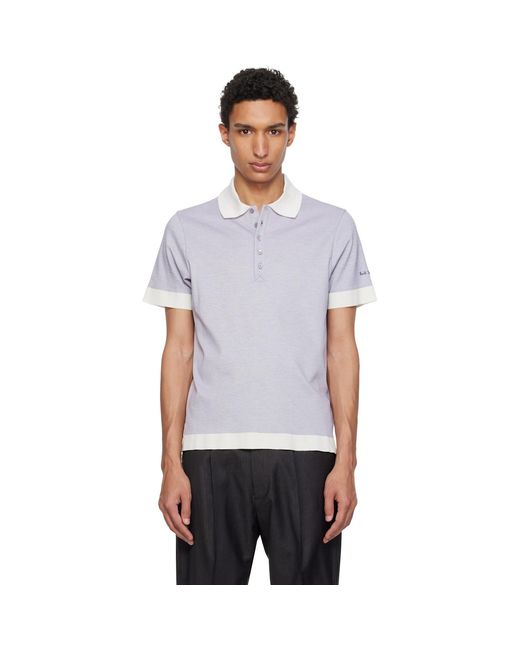 Paul Smith Purple Lyocell-Blend Contrast Trim Polo for men