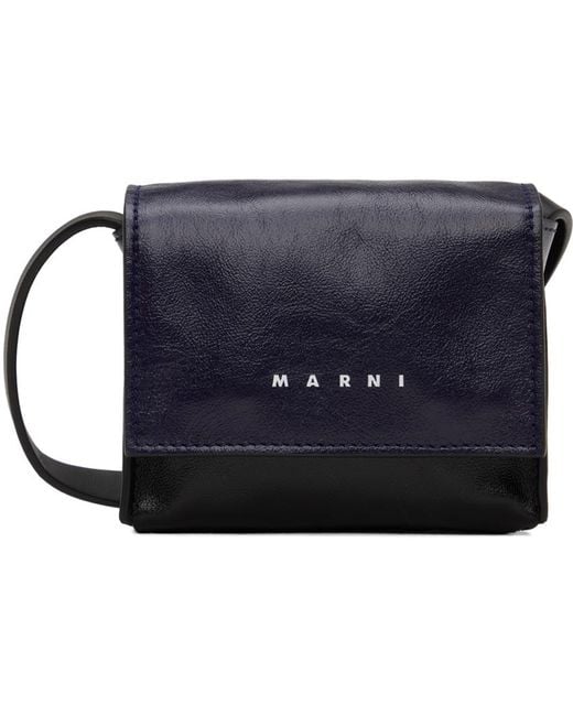Marni Navy & Black Mini Crossbody Bag for men
